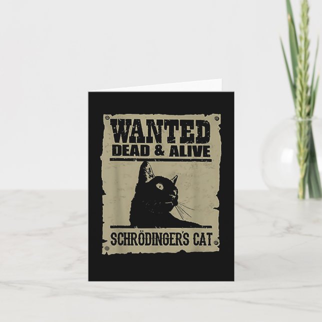 Efterlyst Död Och Levande Schrödingers Katt  Kort (Framsida)