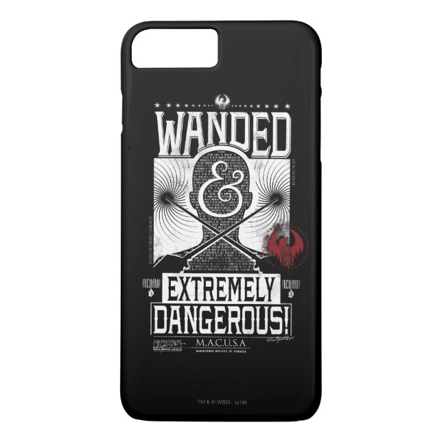 Efterlyst & Extremt Farlig Efterlysning - Vit Case-Mate iPhone Skal (Baksida)