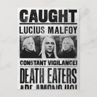 Efterlyst Lucius Malfoy Vykort