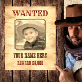 Efterlyst Plakat | Wild West Foto Mall Poster