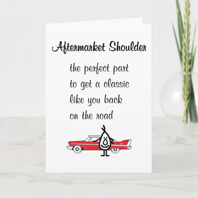 Eftermarknaden borde ha en ny skuldermodell Dikt Kort (Framsida)