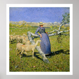 Eftermiddag i alpernan, 1892 (olja på kanfas) poster
