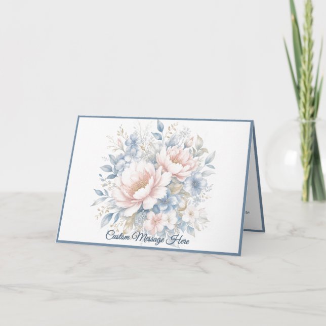 Eftermiddag i blom Personaliserad blomsterdesign Kort (Framsida)
