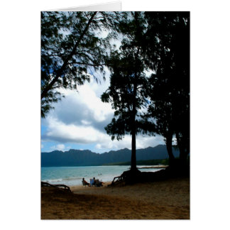 Eftermiddag på brölstranden hälsningskort