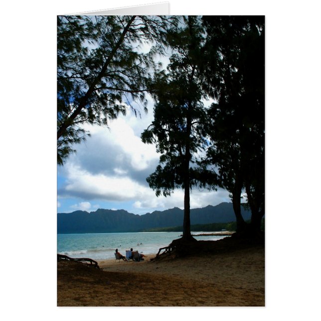 Eftermiddag på brölstranden hälsningskort (Framsidan)