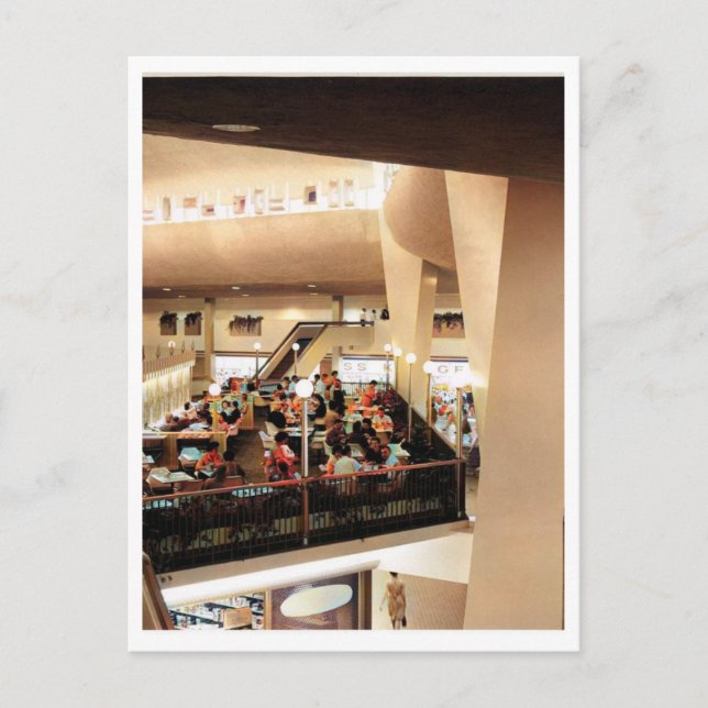 Eftermiddag på gallerian, 1960-tal Vintageinspirer Vykort (Framsida)