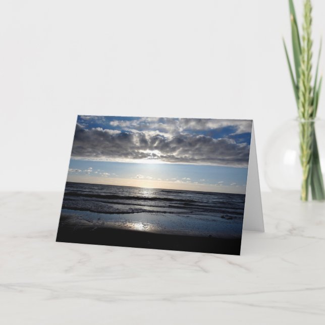 Eftermiddag på stranden kort (Framsida)