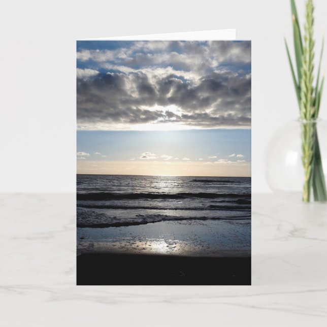 Eftermiddag på stranden kort (Framsida)