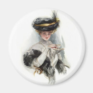 Eftermiddag Tea Dam Magnet