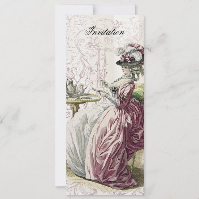 Eftermiddag Tea på Linen Inbjudningar (Framsida)