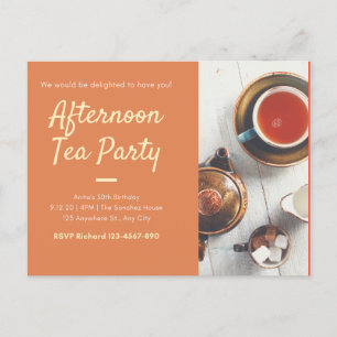 Eftermiddag Tea Party Vykort
