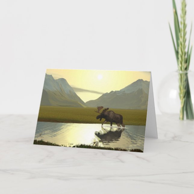 Eftermiddagälg Kort (Framsida)