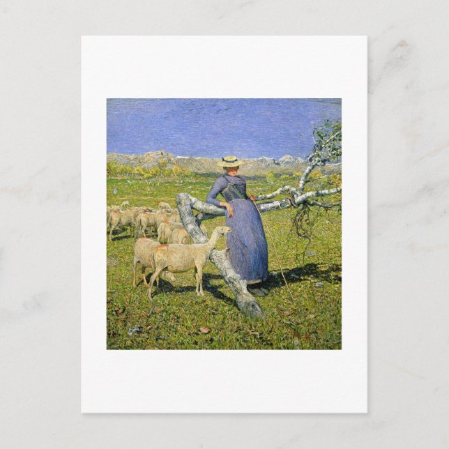 Eftermiddagen i Alpernorna, 1892 (olja på arbetsyt Vykort (Framsida)