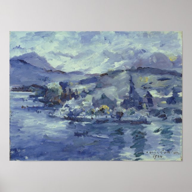 Eftermiddagen Sjö Lucerne, 1924 Poster (Framsidan)