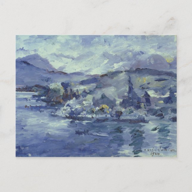 Eftermiddagen Sjö Lucerne, 1924 Vykort (Framsida)