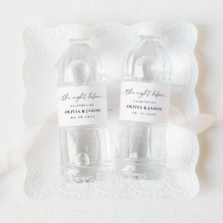 Eftermiddagsetikett Flaska, natten före Vattenflaskor Etikett