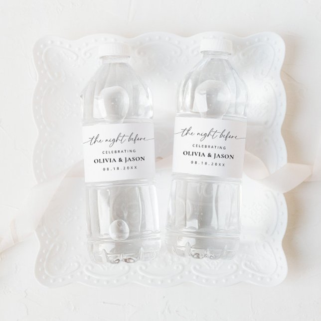 Eftermiddagsetikett Flaska, natten före Vattenflaskor Etikett (Skapare uppladdad)