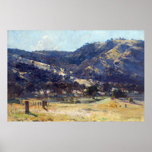 Eftermiddagsljus Goulburn Valley Arthur Streeton Poster