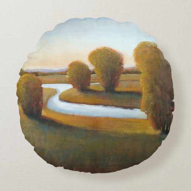 Eftermiddagsljus V Rund Kudde (Framsidan)