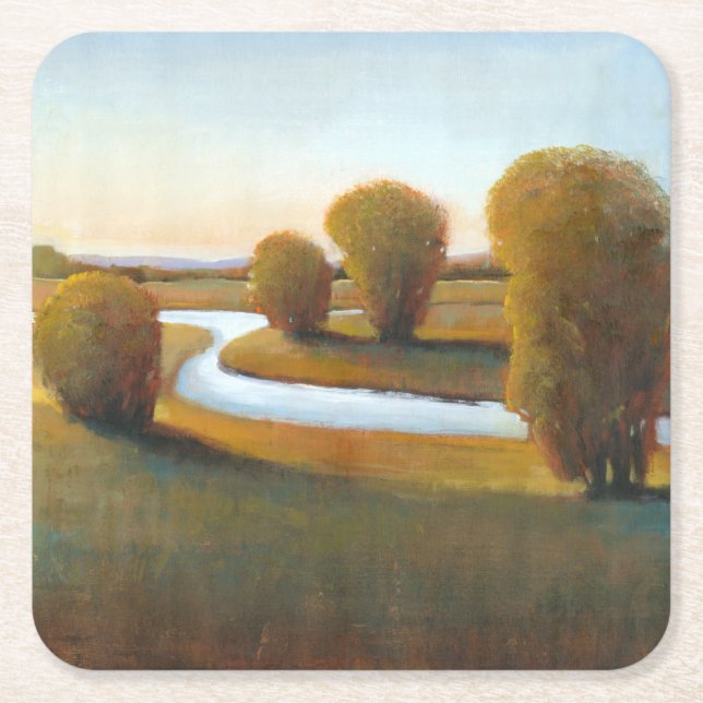 Eftermiddagsljus V Underlägg Papper Kvadrat (Framsidan)