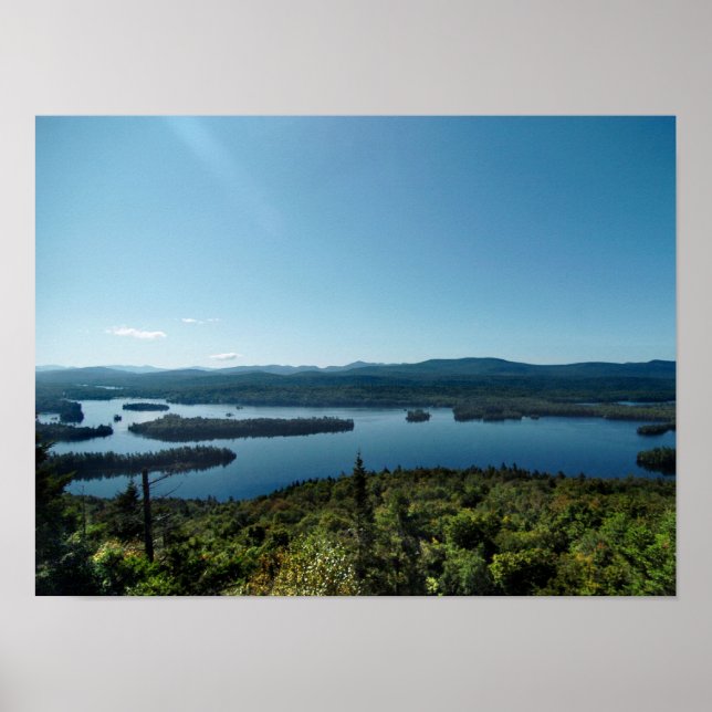 Eftermiddagstid i blå berg poster (Framsidan)