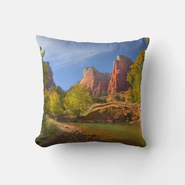 Eftermiddagstid i Zions nationalpark Kudde (Framsida)
