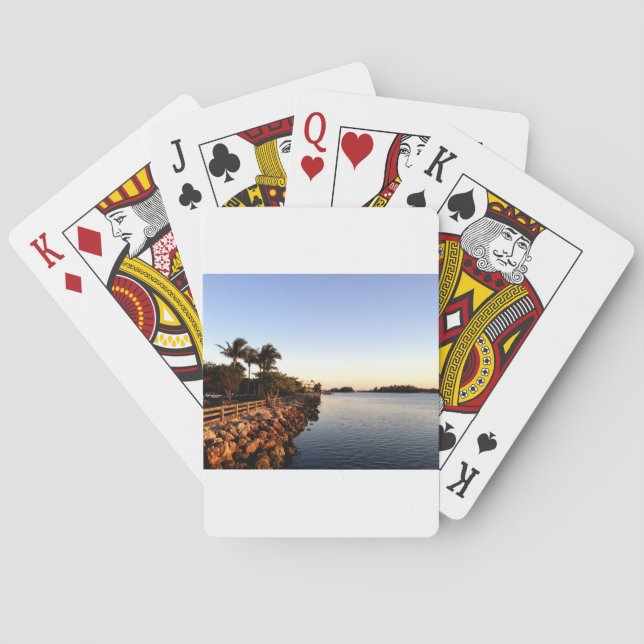 Eftermiddagstid Intercostal water Hollywood Florid Casinokort (Baksidan)