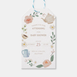 Eftermiddagstid Taggar för tea Baby Shower Gift oc Presentetikett