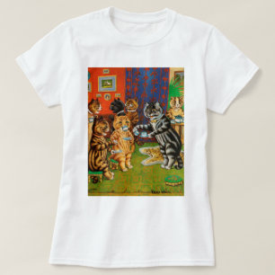 Eftermiddagstid Tea Cats, Louis Wain T Shirt