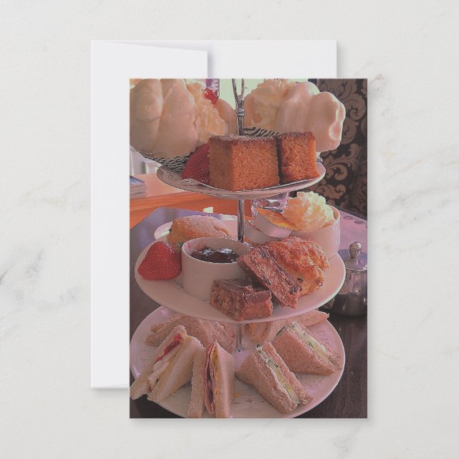 Eftermiddagstid Tea-inbjudan Inbjudningar (Framsida)