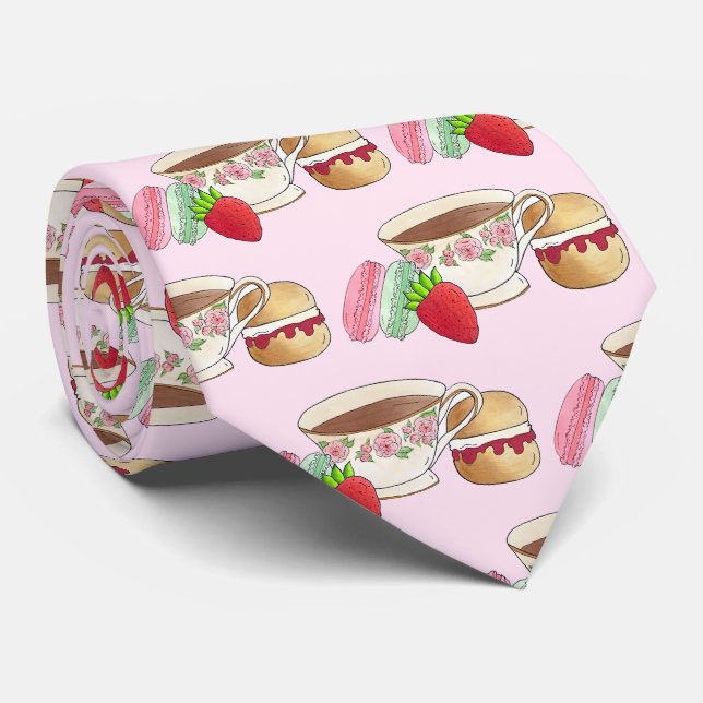 Eftermiddagstid Tea Party Macarons Tekopp Cream Sc Slips (Rullad)