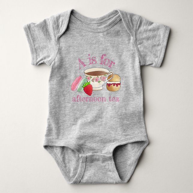 Eftermiddagstid Tea Party Macarons Tekopp Cream Sc T Shirt (Framsida)