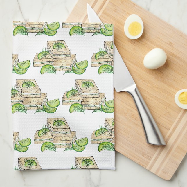 Eftermiddagstid Tea Party Shower Cucumber Sandwich Kökshandduk (Vikt i Fjärdedel)