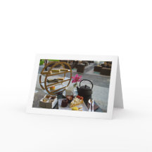 Eftermiddagstid teakortet för intilliggande blanke