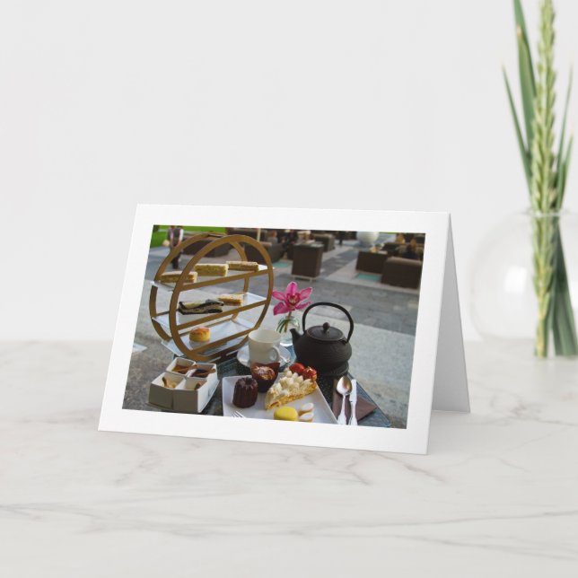 Eftermiddagstid teakortet för intilliggande blanke kort (Framsida)