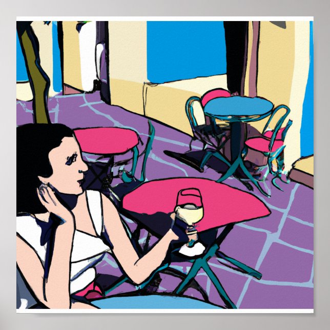 Eftermiddagstid Vin Tasting Buenos Aires Poster (Framsidan)