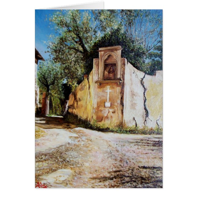 EFTERMIDDON I RIMAGGIO / Toscanvy Hälsningskort (Framsidan)