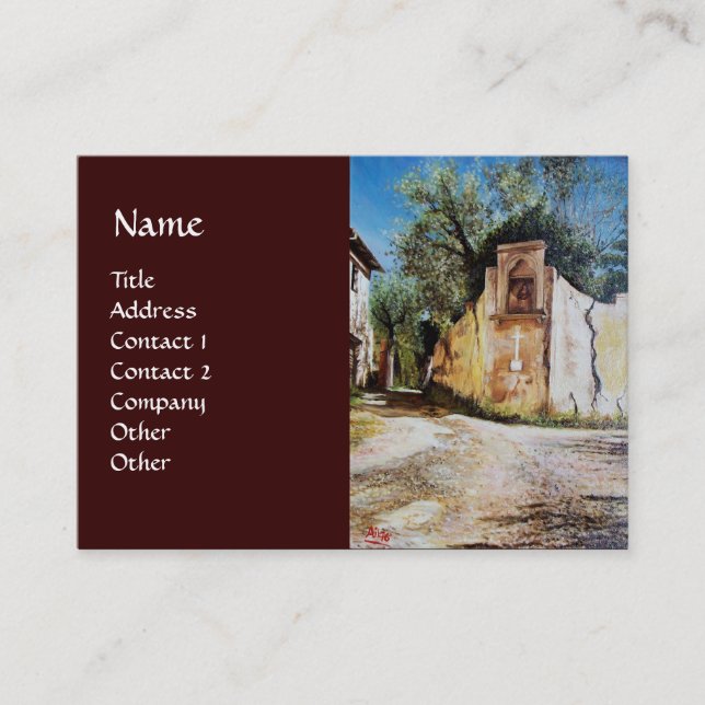 EFTERMIDDON I RIMAGGIO / Toscanvy Visitkort (Framsida)