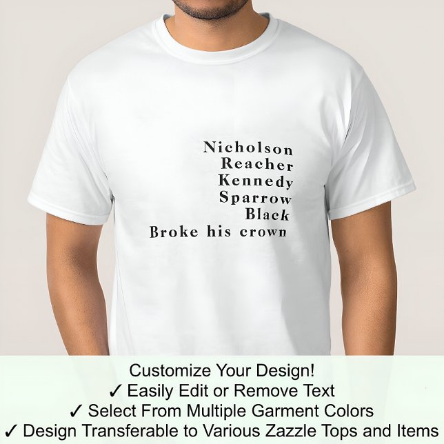 Efternamn Berömd Namn Trend Jack Anpassad 02B T Shirt (Skapare uppladdad)