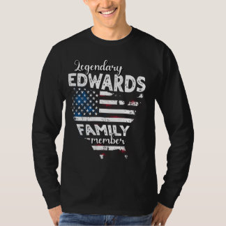 Efternamn Edwards US Flagga Edwards Efternamn Edwa T Shirt