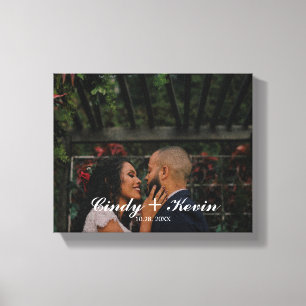 Efternamn eller Bröllop-datum för anpassningsbarna Canvastryck