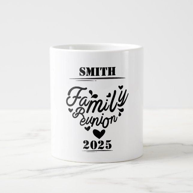 [Efternamn] Familjeåterförening - [År] Jumbo Mugg (Framsidan)