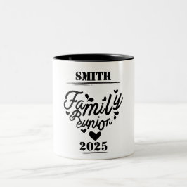 [Efternamn] Familjeåterförening - [År] Två-Tonad Mugg