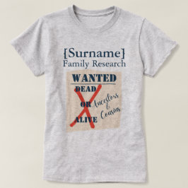 [Efternamn] Familjeforskning (Efterlyst Affisch) T Shirt