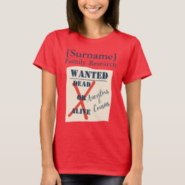 [Efternamn] Familjeforskning (Efterlyst Affisch) T Shirt