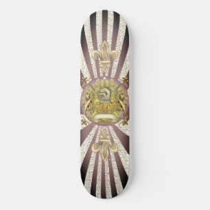 Efternamn Family Crest Knight Shield, eget namn Mini Skateboard Bräda 18,5 Cm
