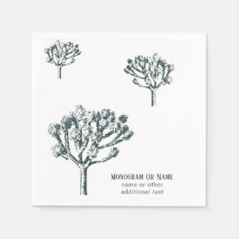 Efternamn för den personliga familjen Desert Boho  Pappersservett