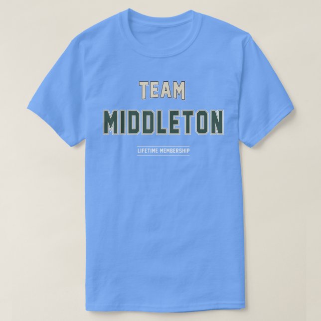 Efternamn för efternamn för Team Middleton Gift Pr T Shirt (Design framsida)