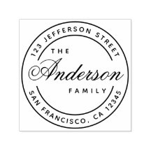 Efternamn för familj Elegant skrivstil Adress