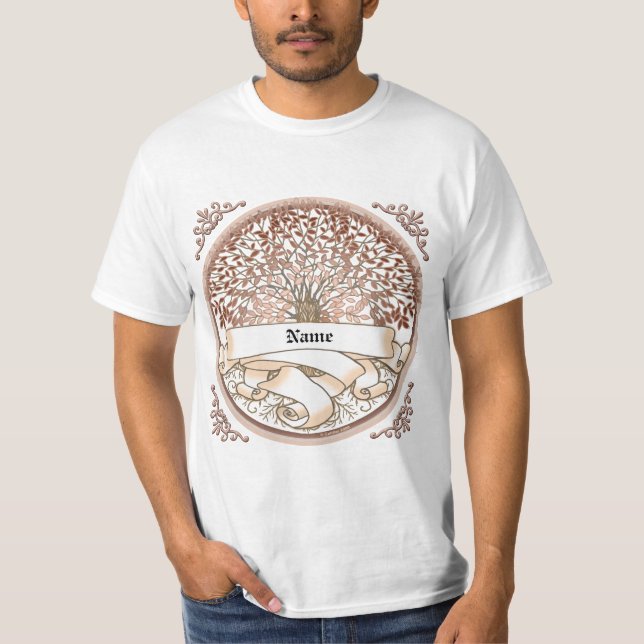 Efternamn för familje träd t shirt (Framsida)